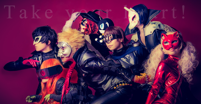 Cosplay by ジョーカー/六坊, スカル/べぇた, パンサー/モコ, クイーン/蓮, ナビ/やよい& ノアール/もとこ| Photo by 市子さん
